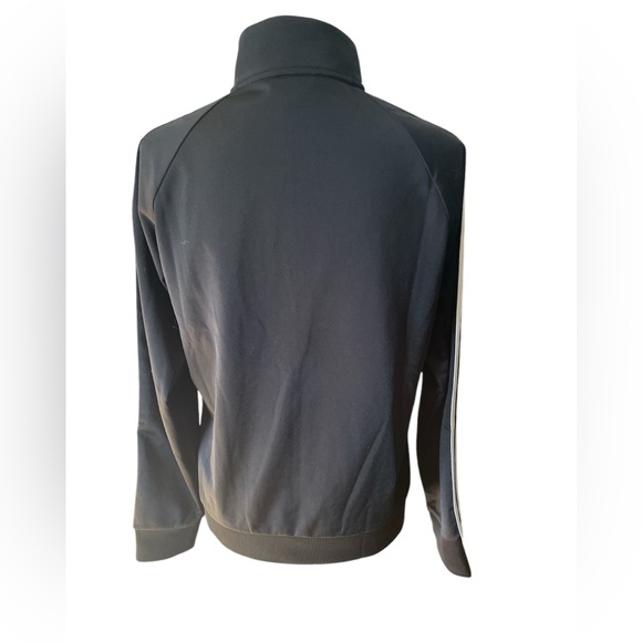 Adidas Primegreen Essentials Warm-Up Slim 3-Stripes Track Jacket, Black, Medium - Picture 6 of 10